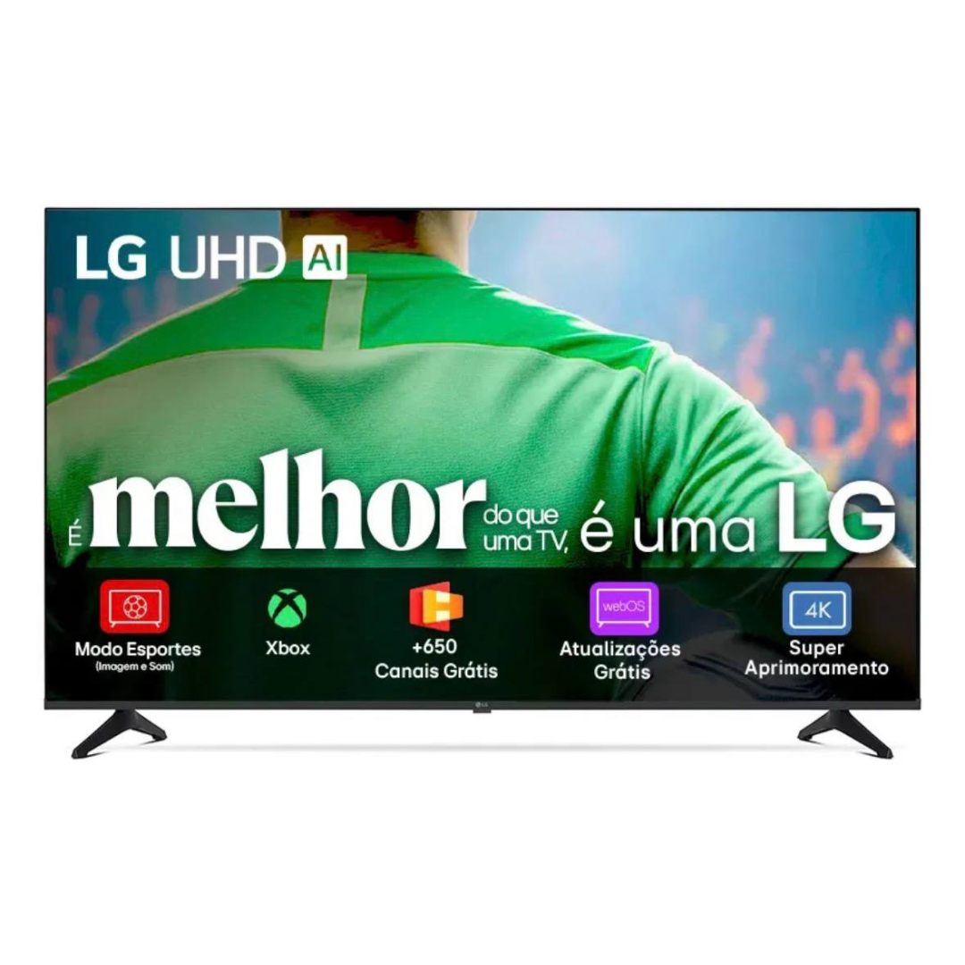 Smart TV LG UHD AI UA75 50 polegadas HDR10 Pro Processador α7 AI Ger8 webOS 25