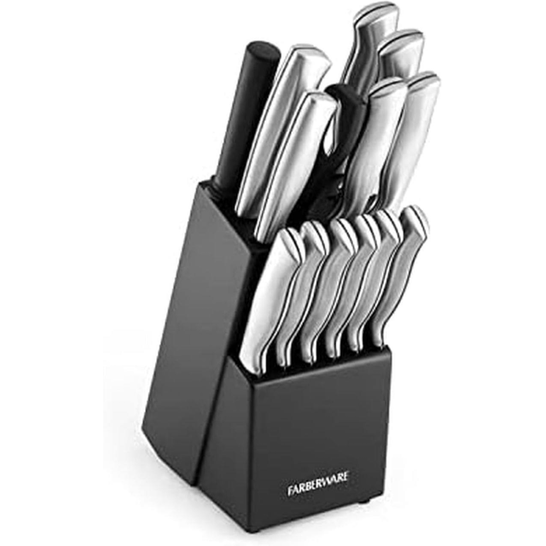 Kit de facas de cozinha Farberware 5152497, preto, 15 peças