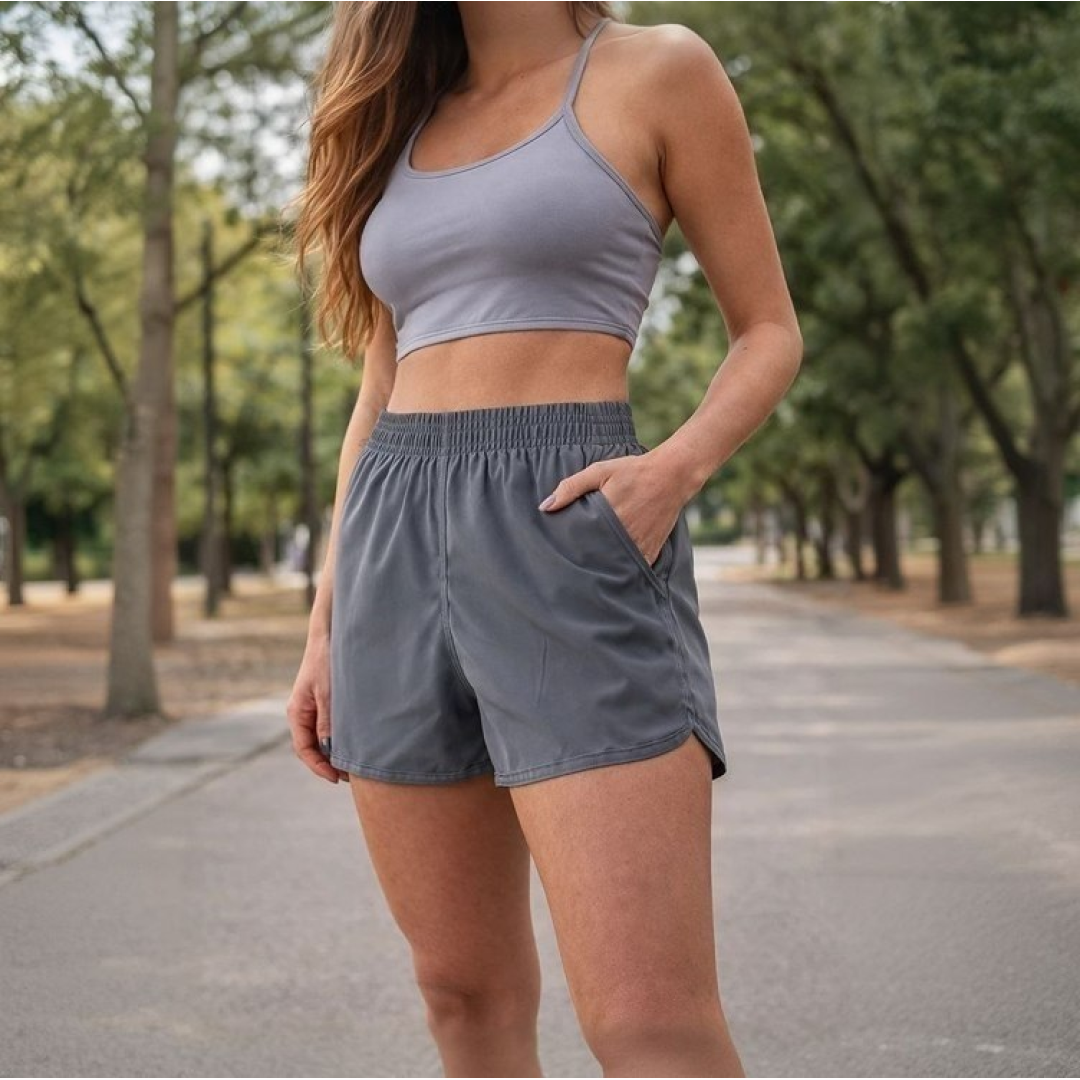 Shorts Feminino Tactel Academia Bermuda Treino Fitness Praia