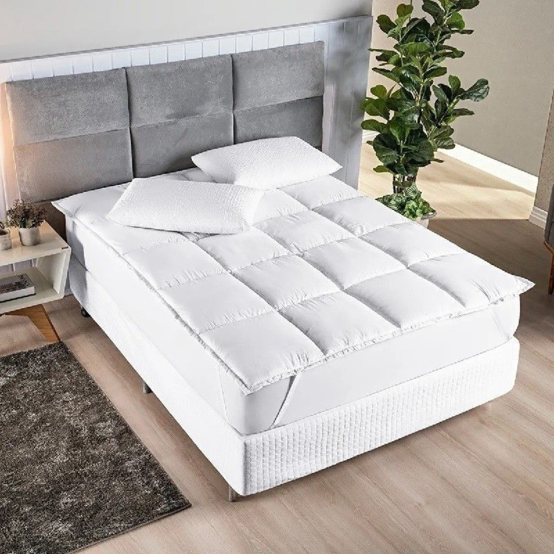 Protetor Colchão Cama Pillow Top Casal 400 Fios