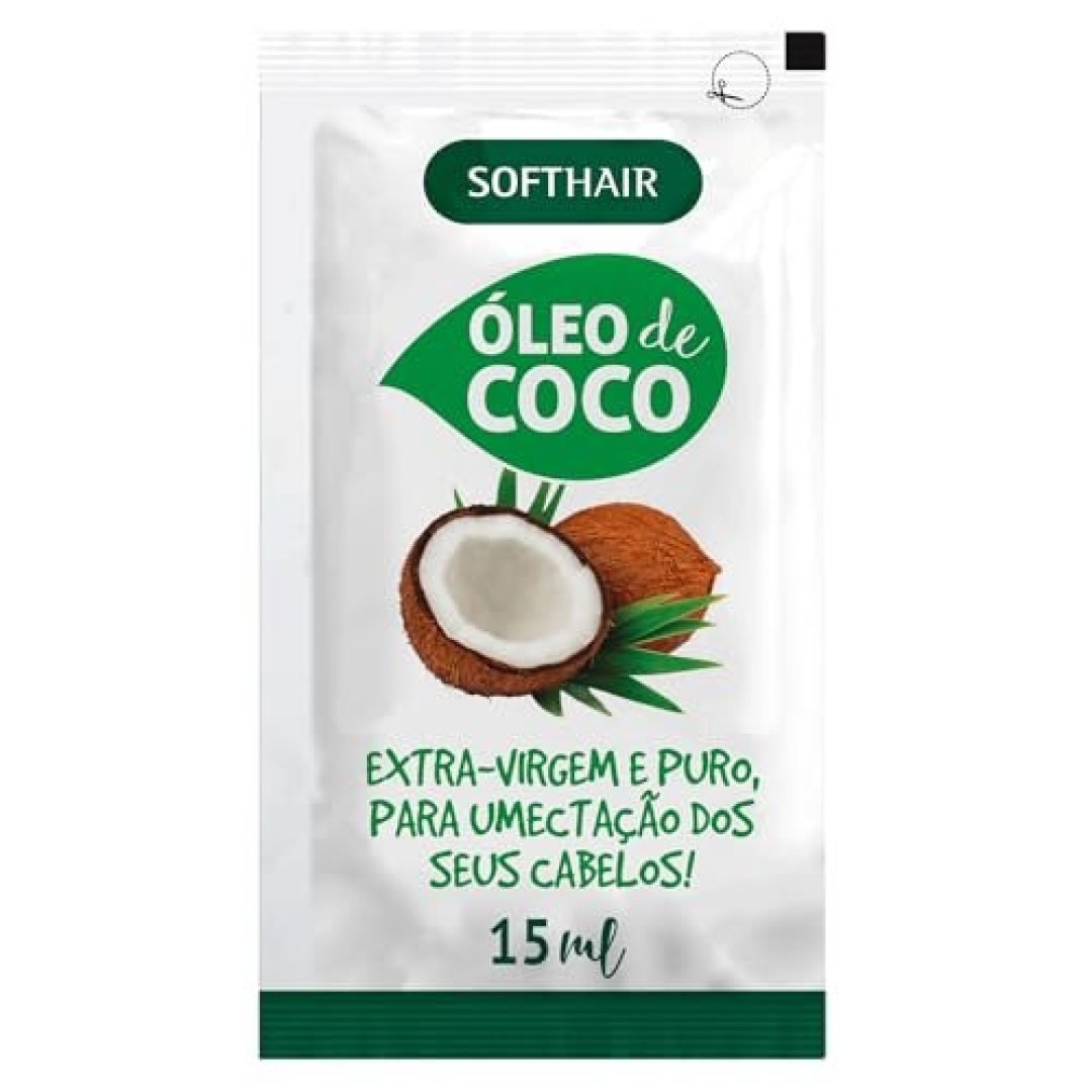 Óleo de Coco Extra Vigem (Sache) Softhair 15ml, Soft Hair