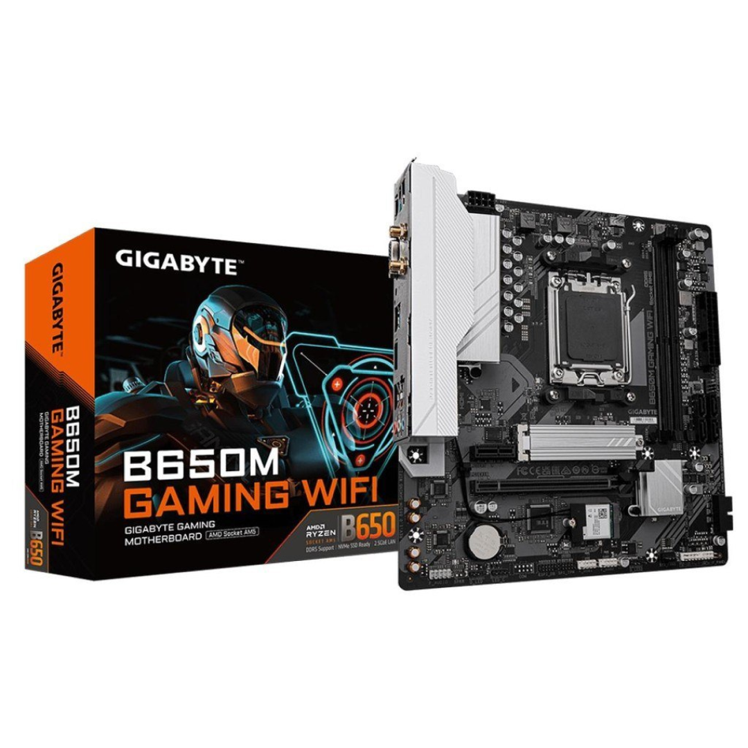 Placa Mãe Gigabyte B650M Gaming WIFI, Chipset B650, AM5, M-ATX, DDR5, B650M GAMING WIFI (rev. 1.0)