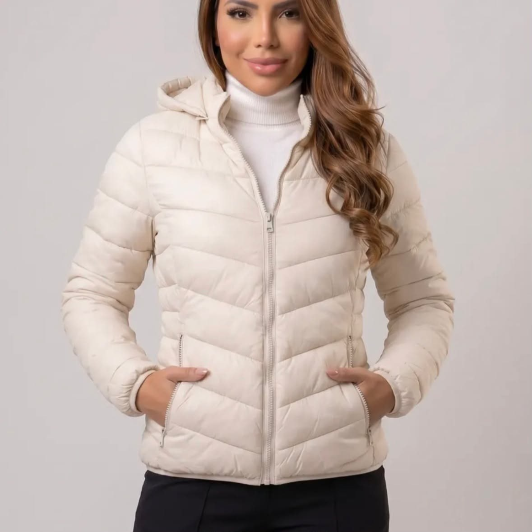 Jaqueta Feminina Puffer Impermeável (3 cores)