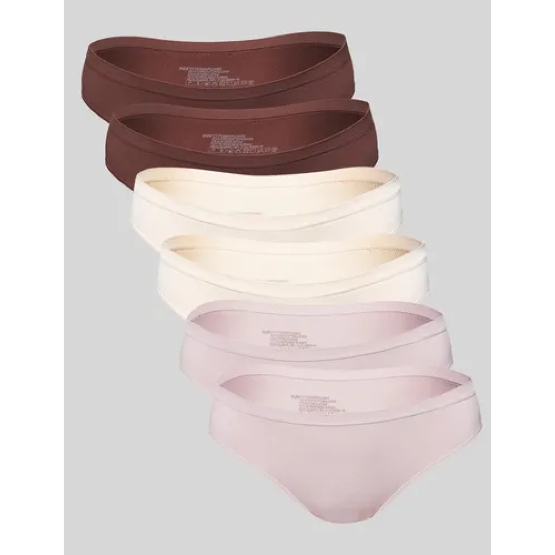 Kit 6 Calcinhas Trifil Feminino Biquíni  Básica Lisa 0002 Liso Gra