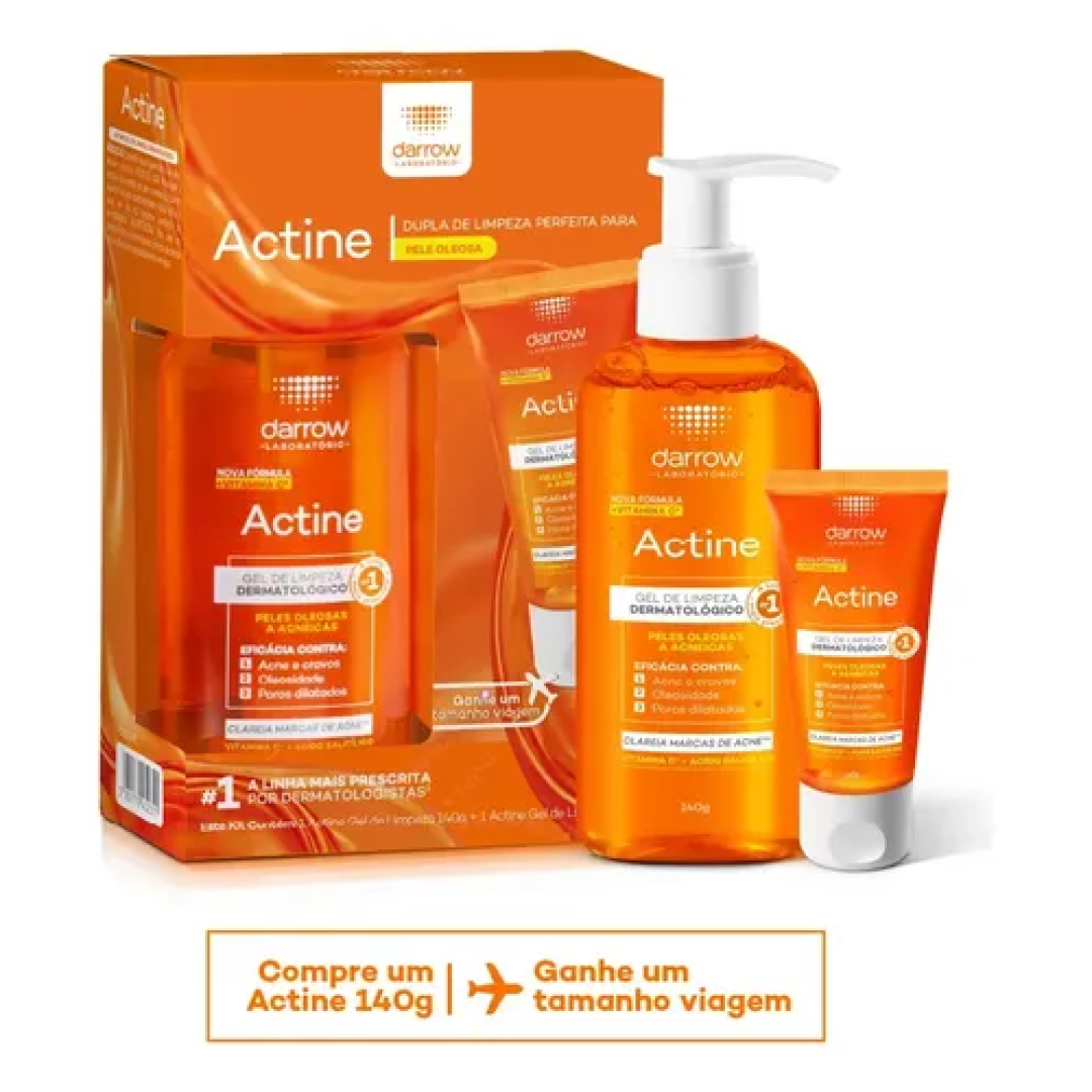 Kit Gel de Limpeza Facial Darrow Actine 140g + 40g