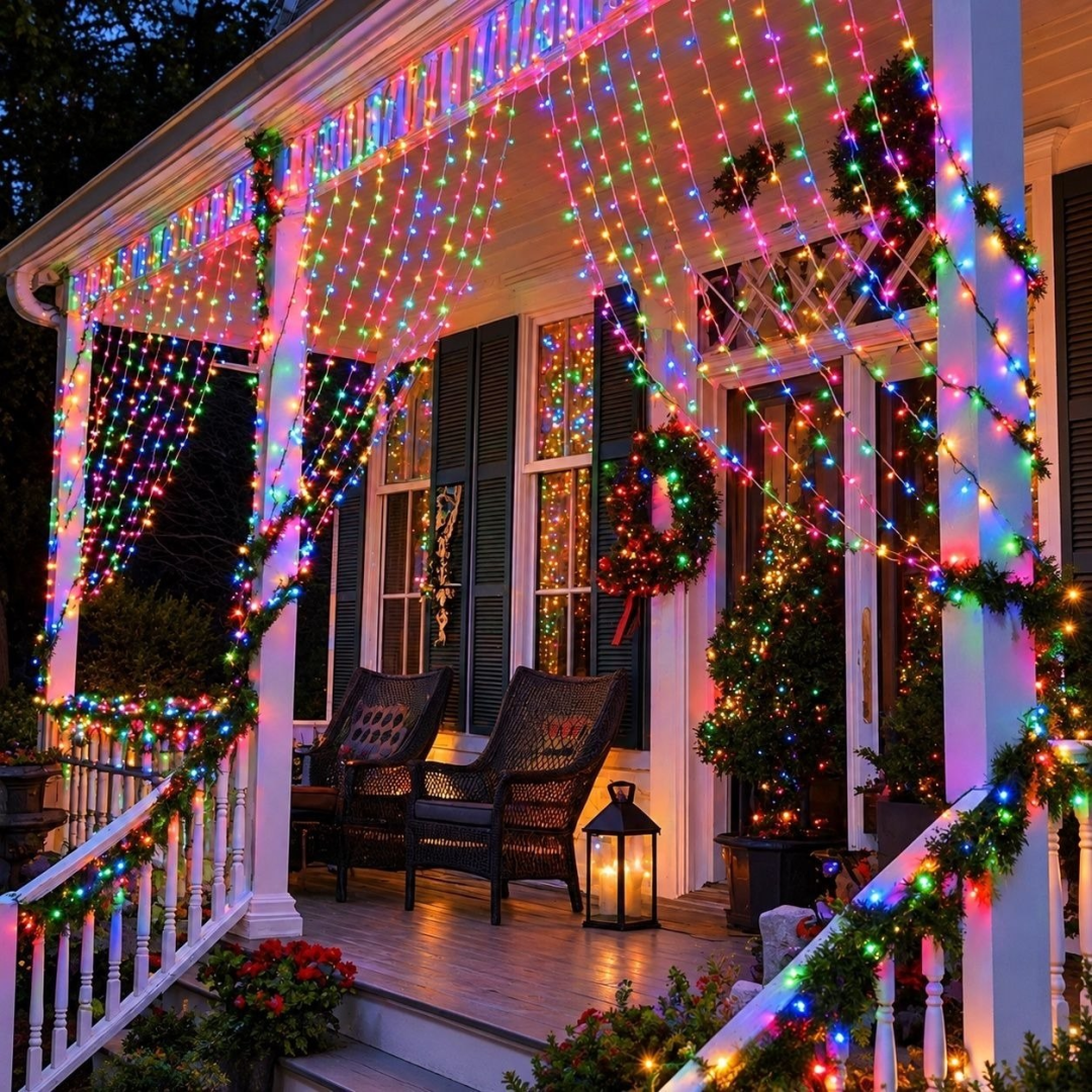 Pisca Pisca Cortina 300 Leds 3x3m 8 Modos