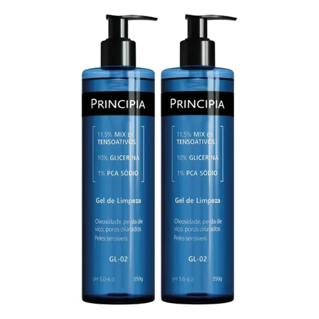 Kit com 2 Gel de Limpeza Facial Principia Gl-02 350g