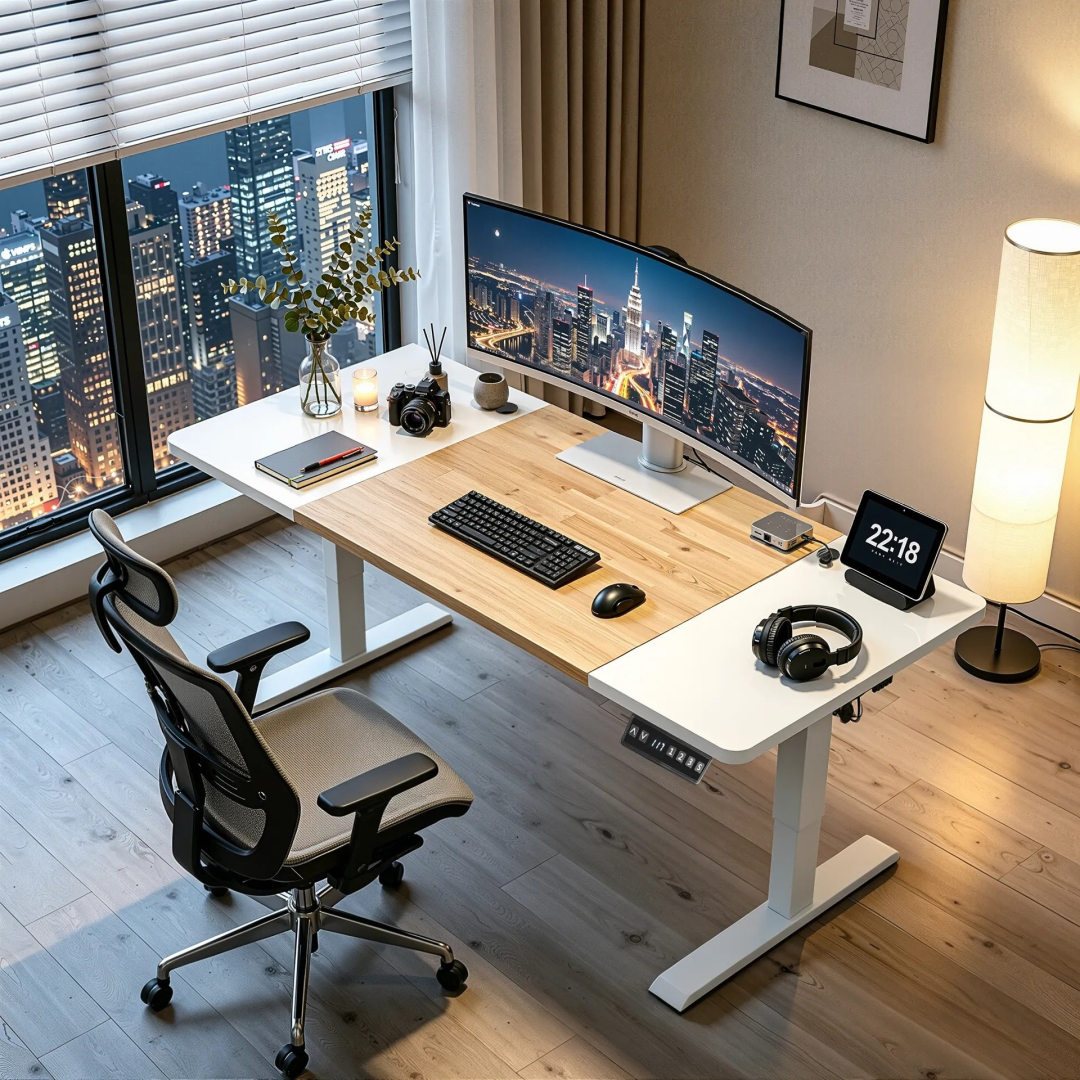 Estrutura de Mesa Motorizada Ajustável de Altura Metálica