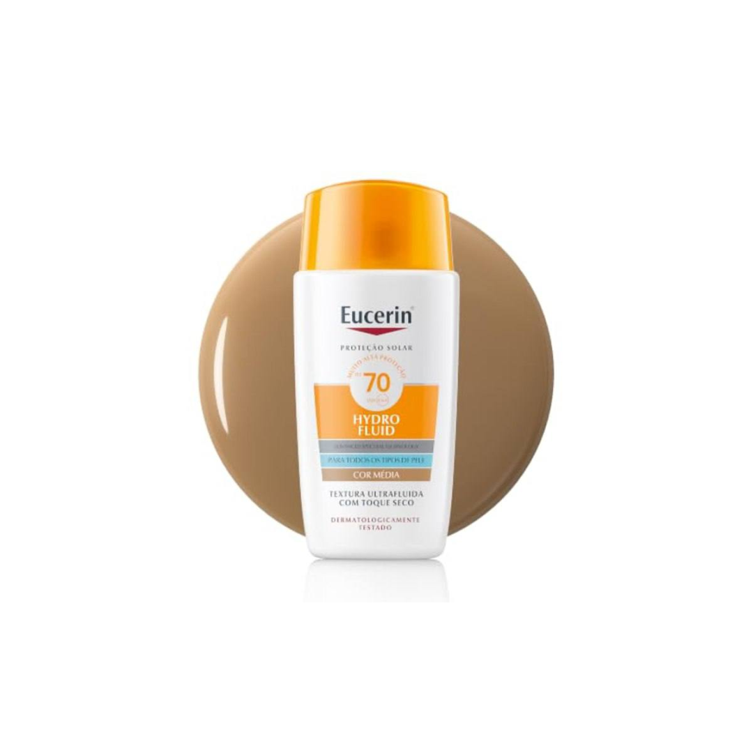 Eucerin Sun Protetor Solar Hydro Fluid Facial Cor Média FPS70 50ml