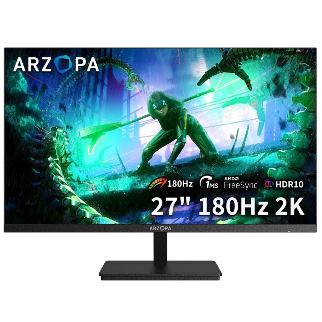 Monitor Gamer ARZOPA M1RC, 27" 2K QHD 180Hz IPS, 1ms, 115% sRGB, USB-C, HDMI, Display Port