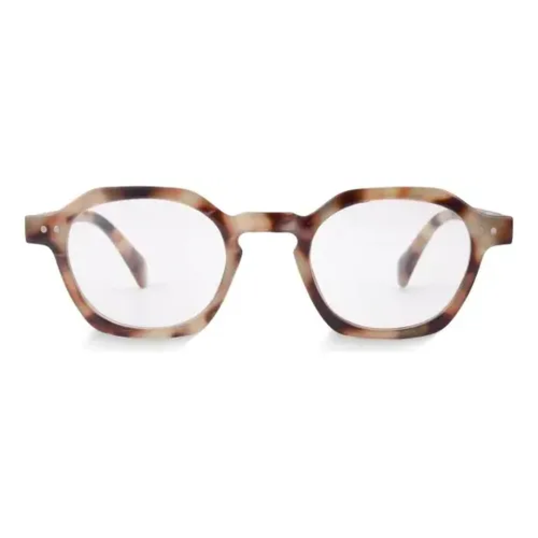Óculos De Grau Quadrado Mizu Tortoise Latte Armação Acetato