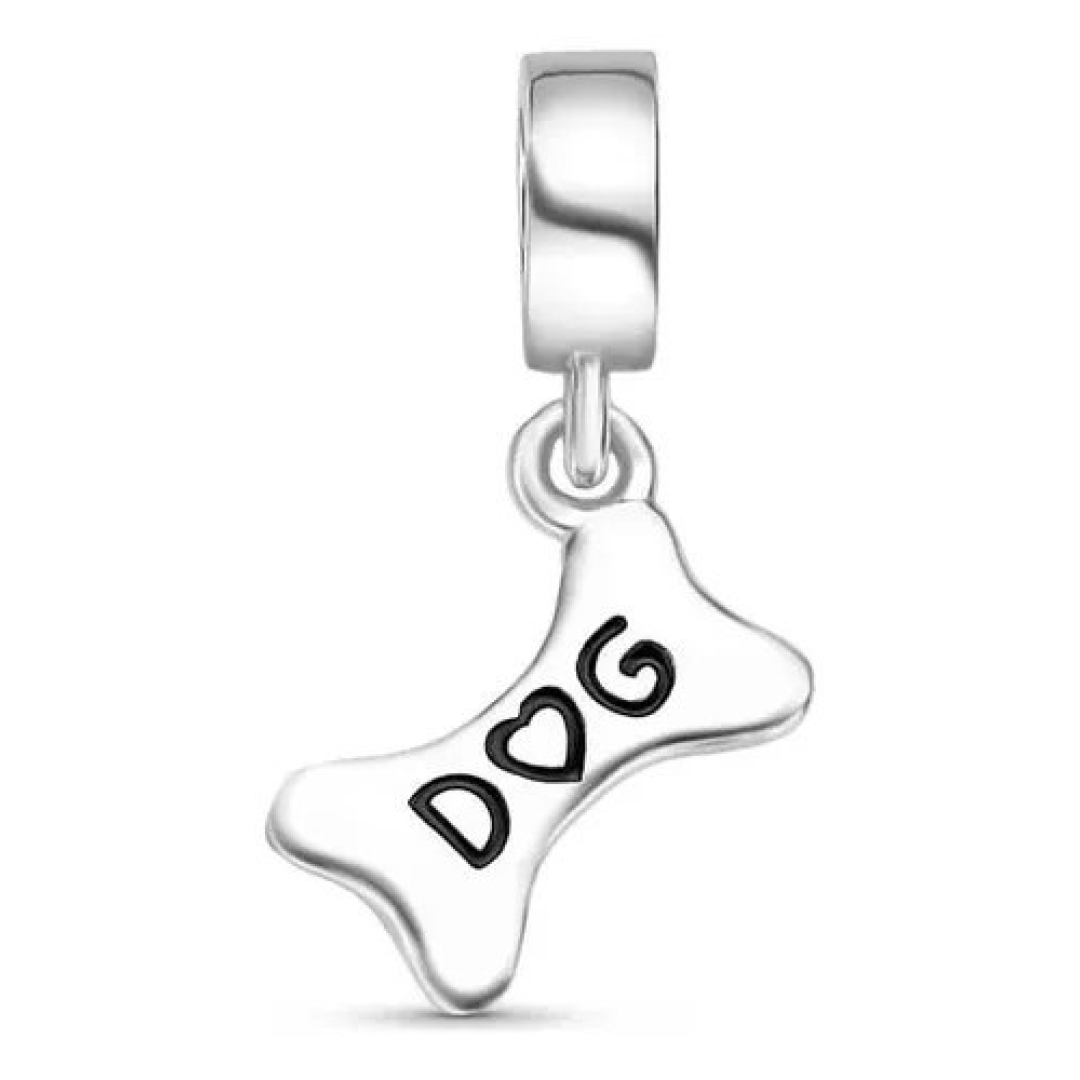 Pingente Life Animal Osso De Cachorro Em Prata 925