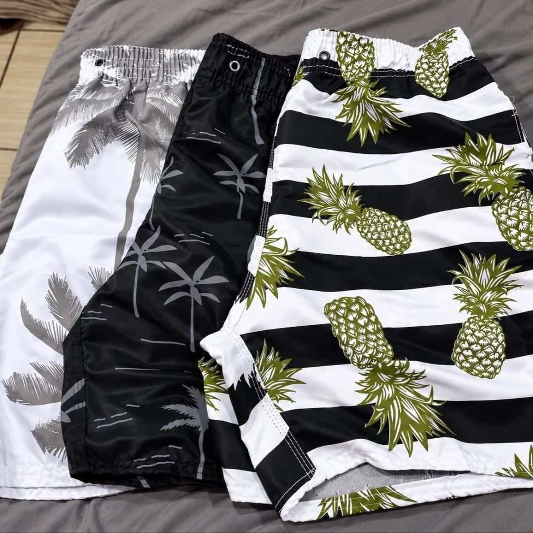Kit com 3 Short Tactel Estampado