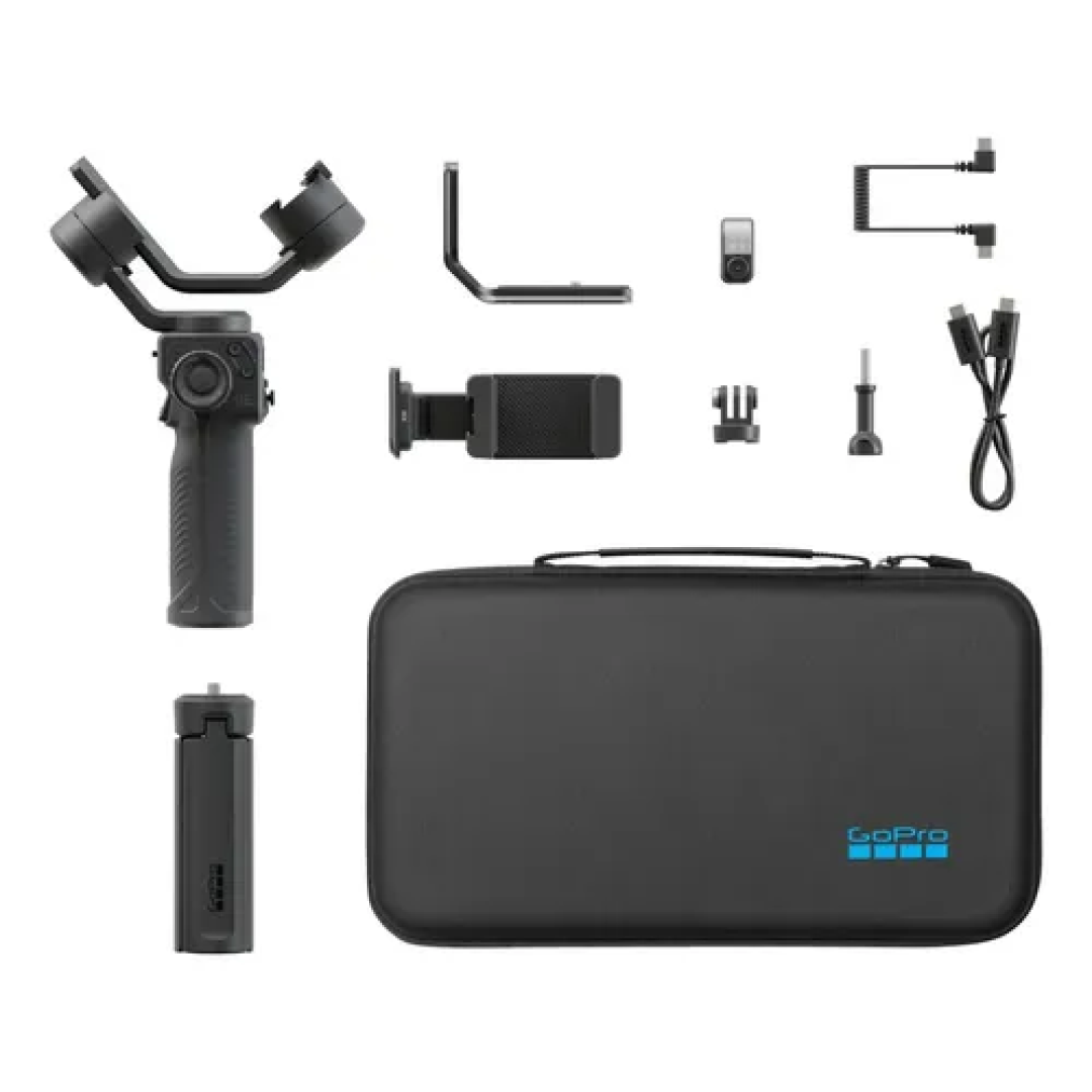 Estabilizador Gimbal GoPro Fluid Pro Ai para Smartphones, Câmeras, LED e Case inclusa