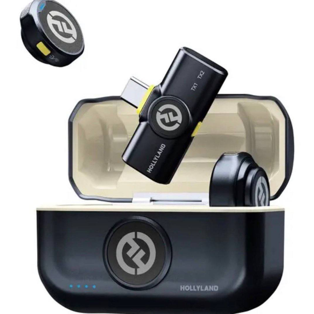 Hollyland Lark M2 Microfone S/ Fio P/ iPhone 15/16/17 E Android USB-C