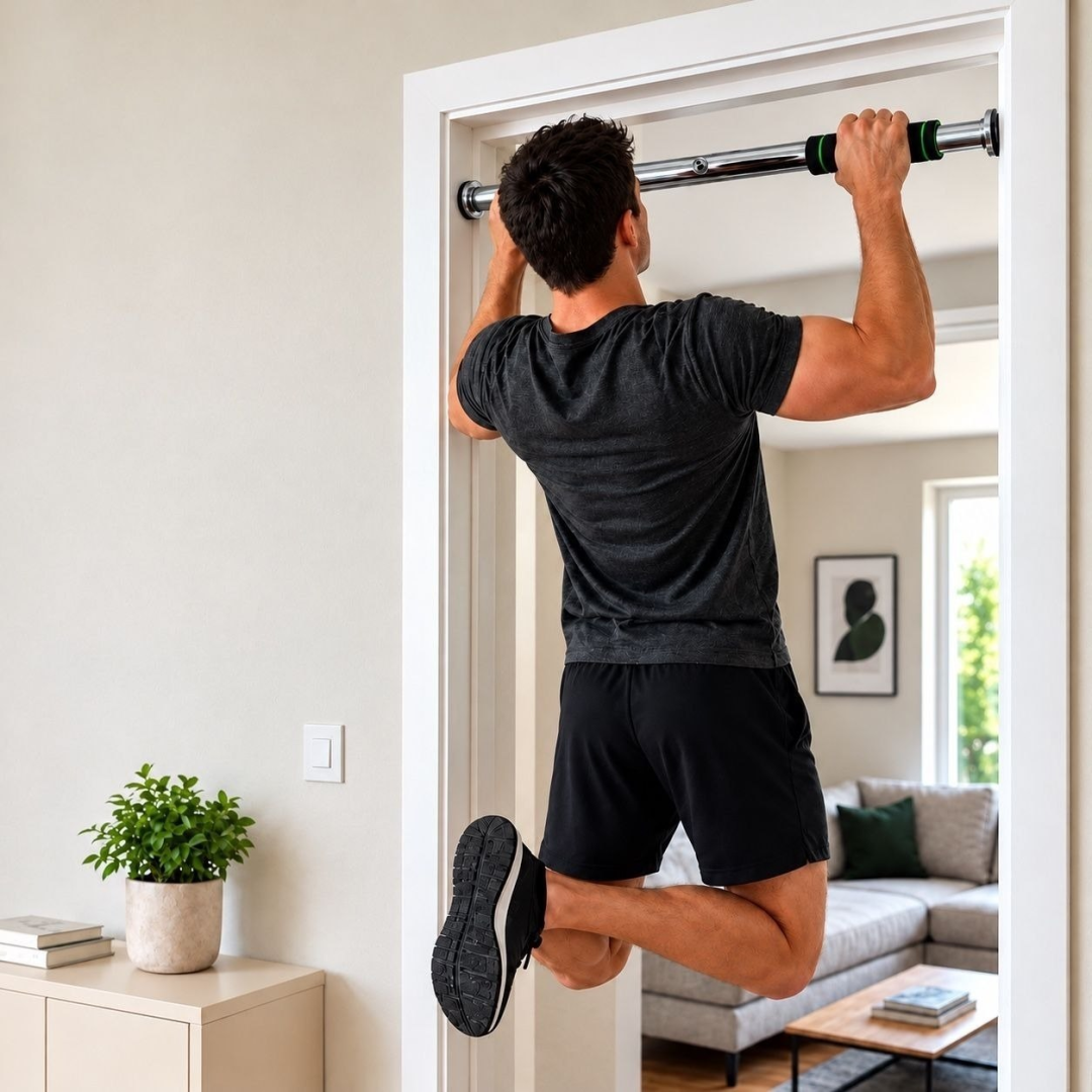 Barra Fixa de Porta para Exercícios Ajustável