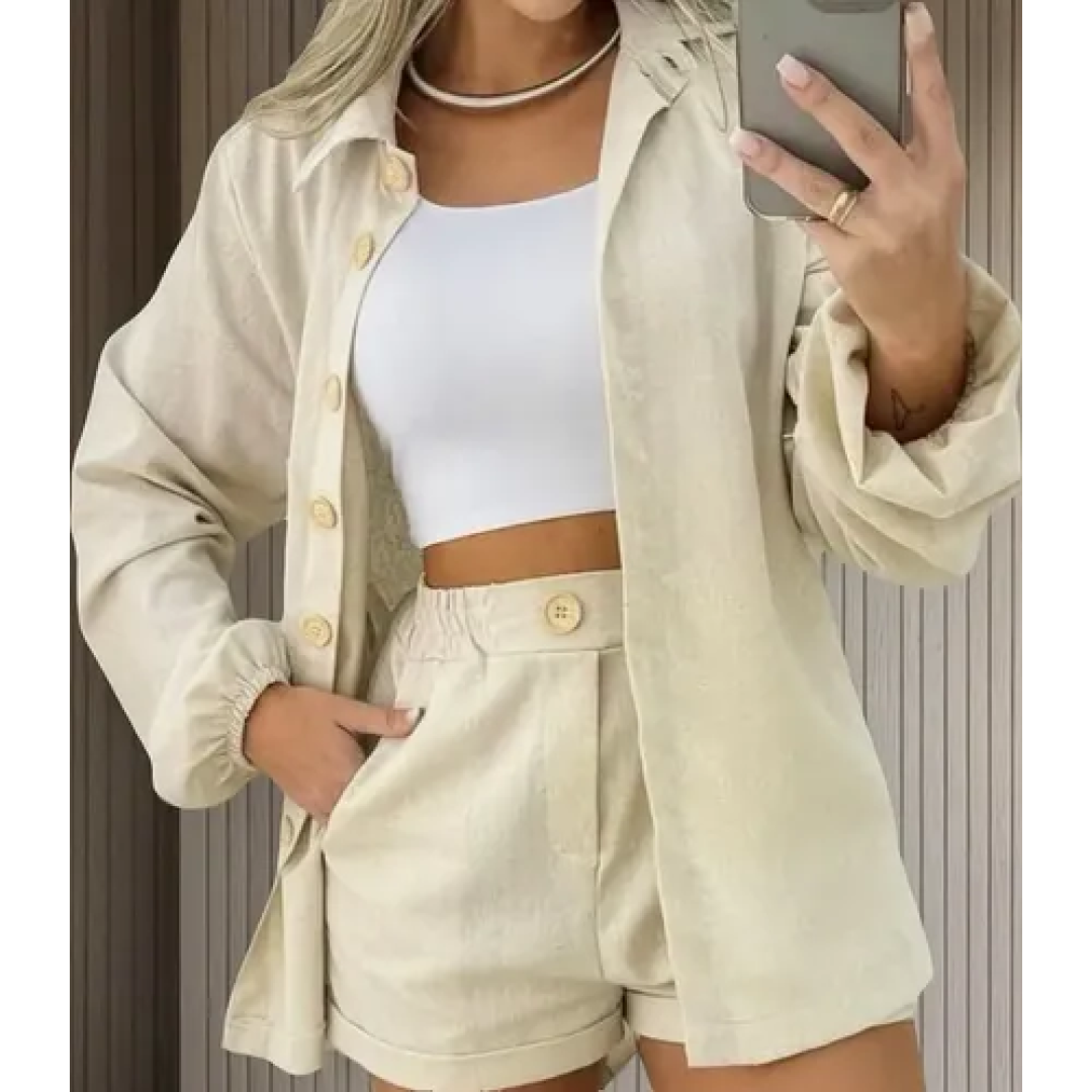 Conjunto Linho Camisa e Short