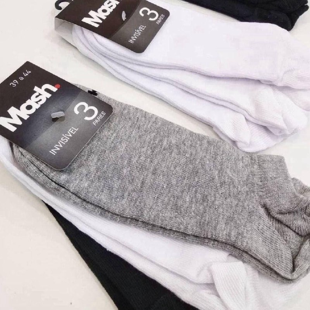 Kit 6 Pares Meia Soquete Mash Sapatilha Cano Baixo