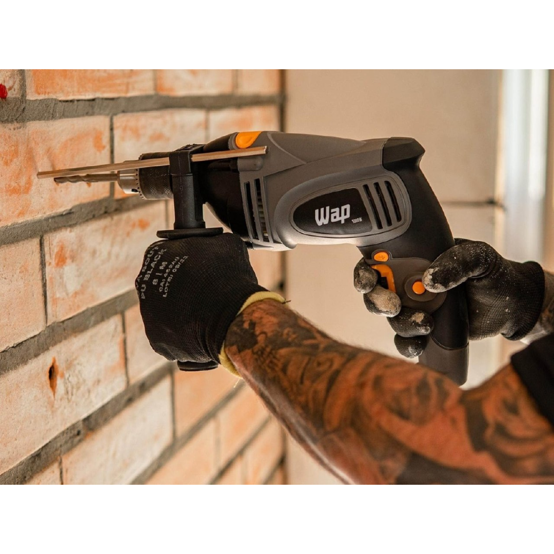Furadeira e Parafusadeira de Impacto Wap 1000W + Maleta Organizadora