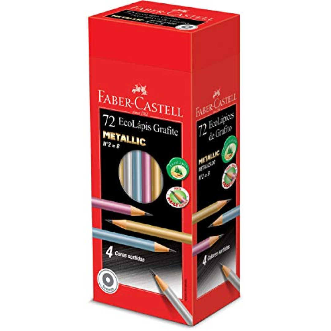 Lápis Redondo, Faber-Castell, 1210MET/ED72, Grafite, pacote de 72