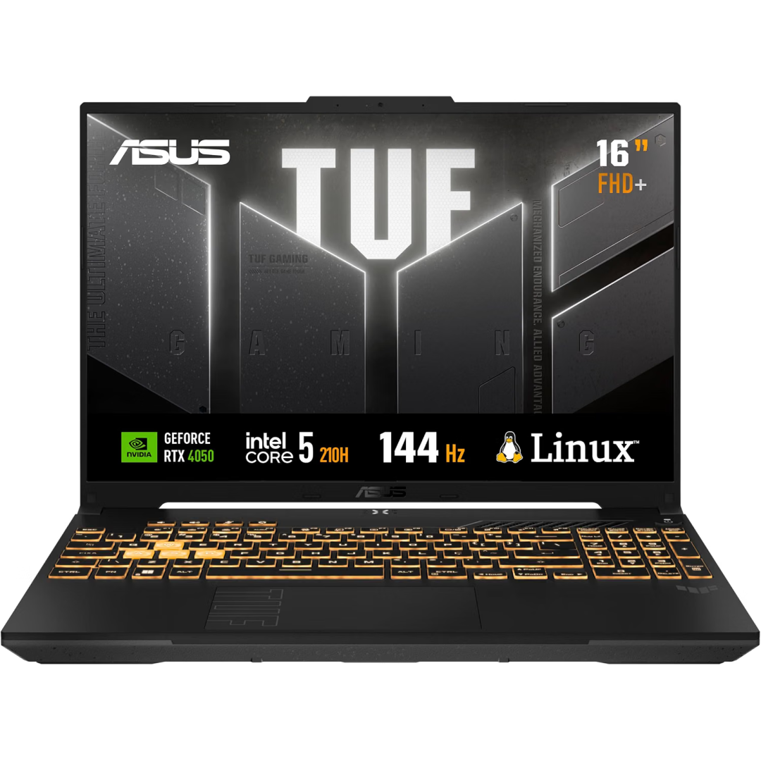 ASUS TUF Gaming F16 Intel Core 5, RTX 4050, 8 GB, 512 GB SSD, KeepOS,16.0'' FHD, Mecha Gray - FX607VU-RL054