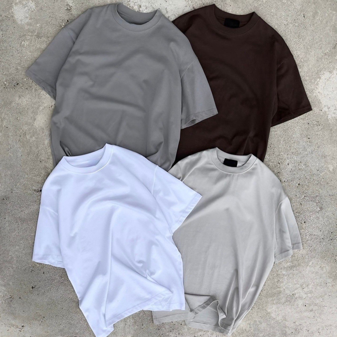 Kit com 4 Camisetas Básicas 100% Algodão