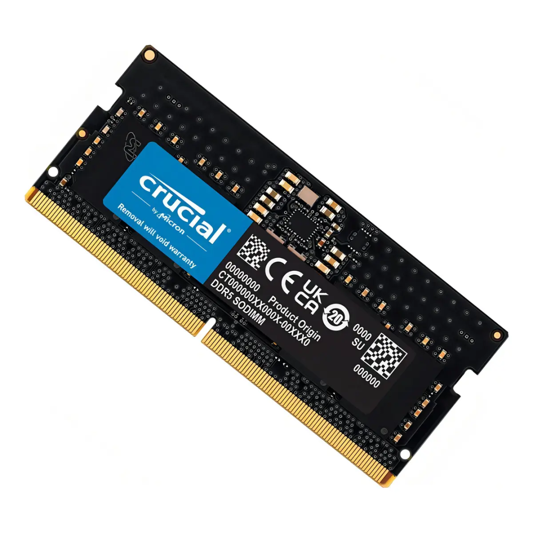 Memória Para Notebook Crucial 8gb Ddr5 4800mhz Sodimm Ct8g48c40s5 Cor Preto