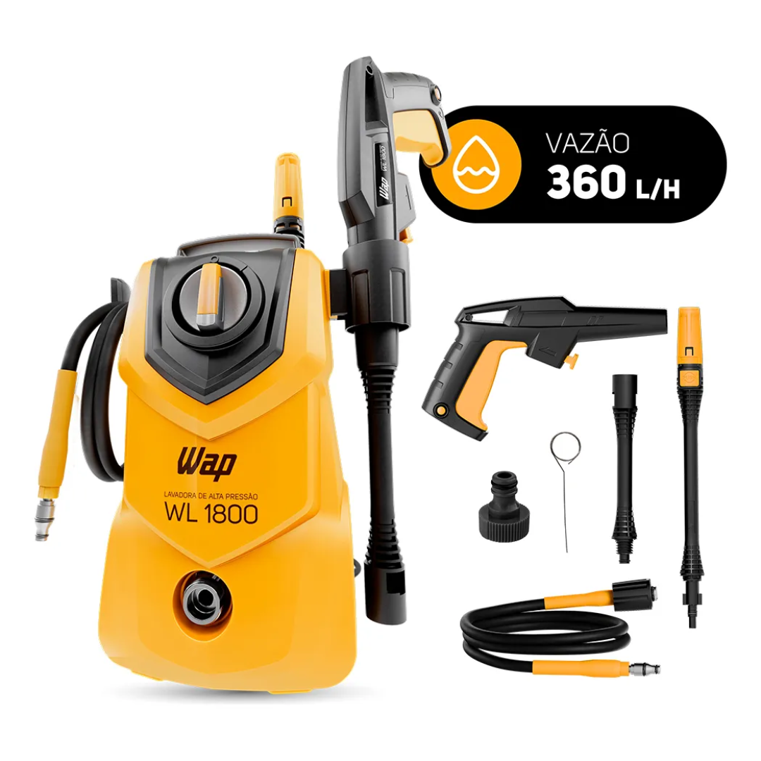 Lavadora de Alta Pressão Compacta WAP WL 1800 1400W 1500PSI 360L/h 220V