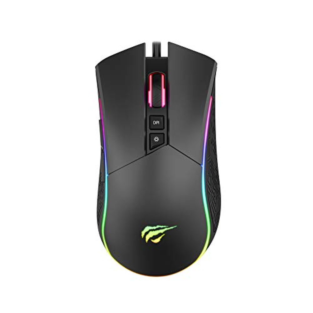 Havit Mouse Gamer MS1001S RGB Macro, 7 Botões