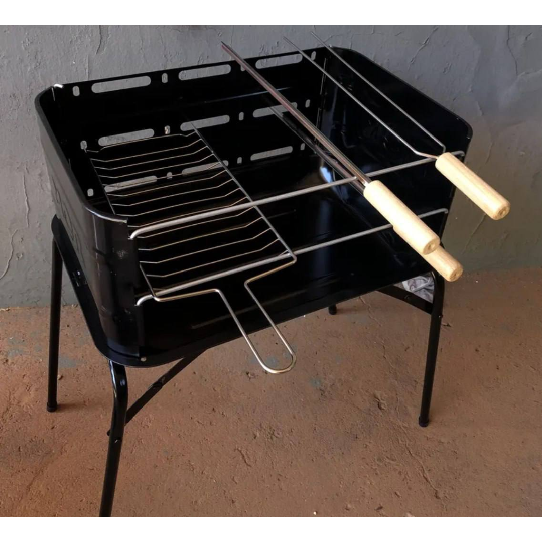 Churrasqueira Móvel Mor Montana 3005 54cmx35cmx64cm Preto