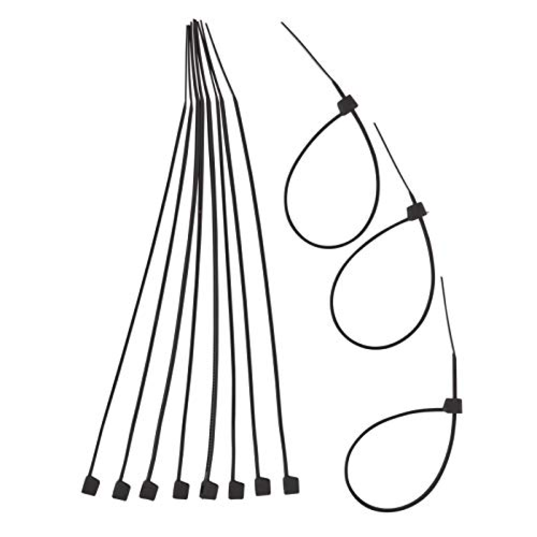 Abraçadeiras de Nylon 2,5 x 150 mm com 100 Peças Pretas