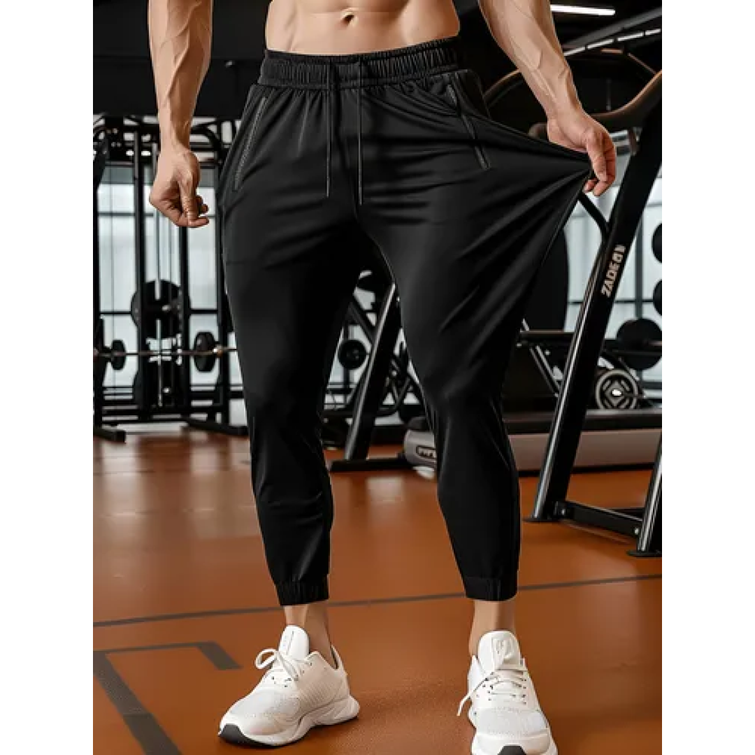Calça Masculina Tactel Jogger Esportiva Academia Slim Treino Preto Tactel G 40/44