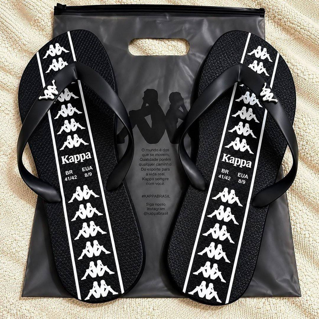 Chinelo Kappa Beach Adulto Unissex Em Borracha