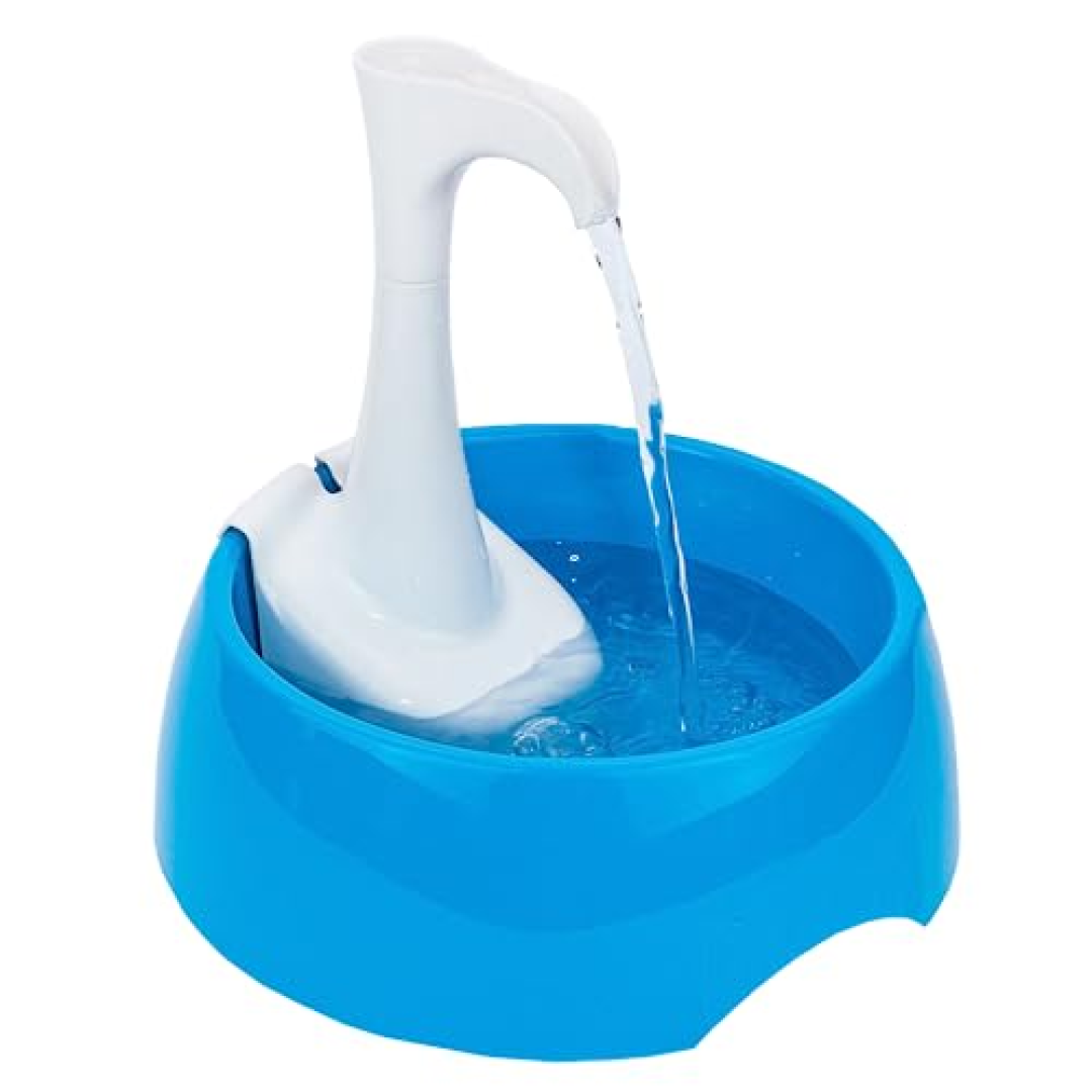 AMICUS Fonte Bebedouro de água AQUA FIRST USB para Gatos e Cães Bivolt, Bebedouro para Animais de Estimação Design Ergonômico, Portátil, Bivolt 1,2L de Capacidade Azul