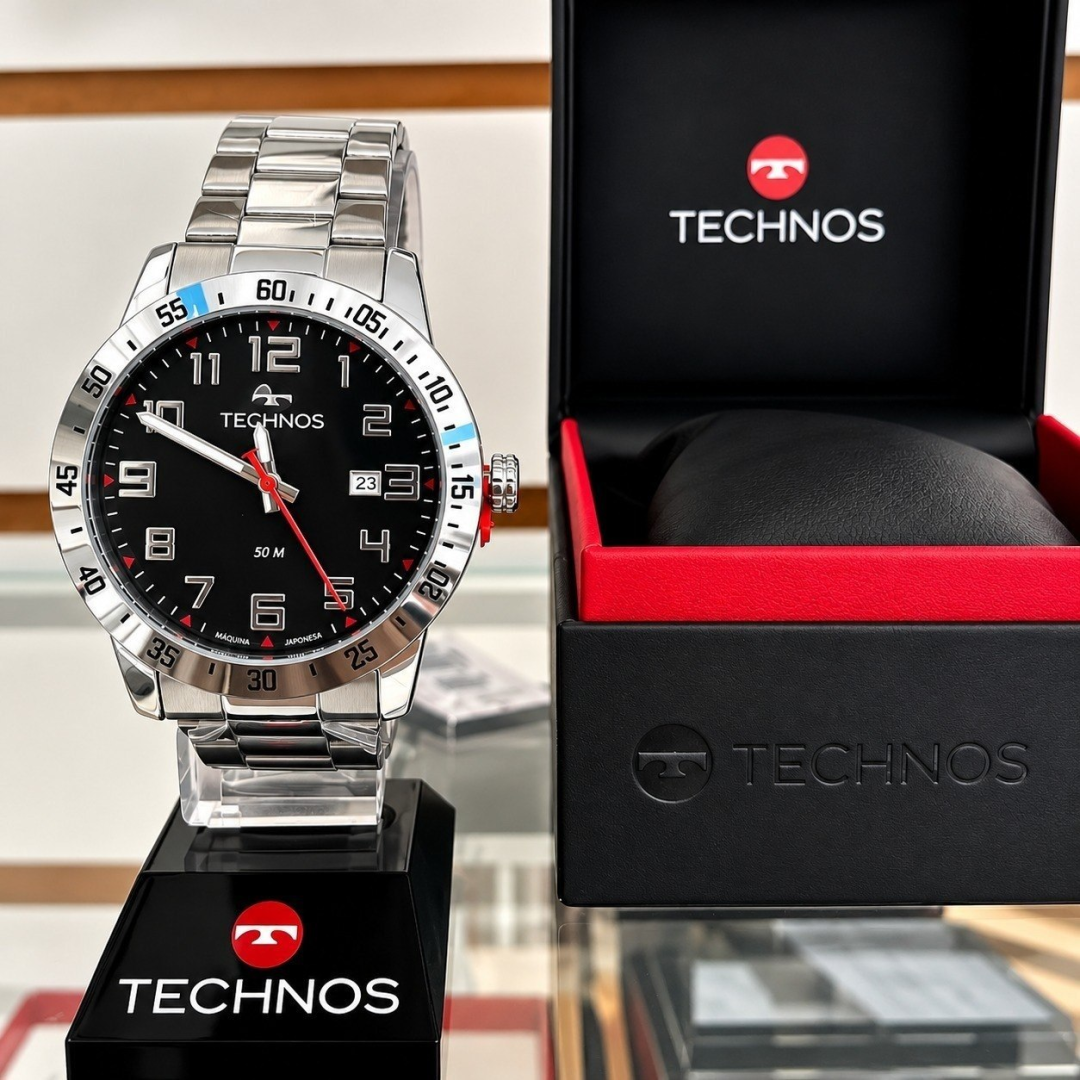 Relógio Technos Militar Prata