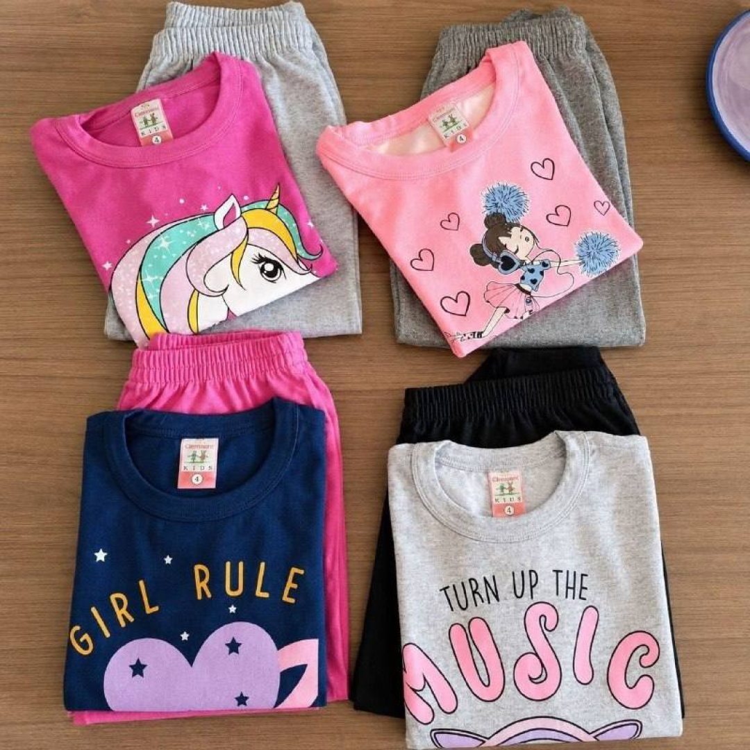 Kit 8 Peças Moletom Menina Infantil Inverno Atacado Barato