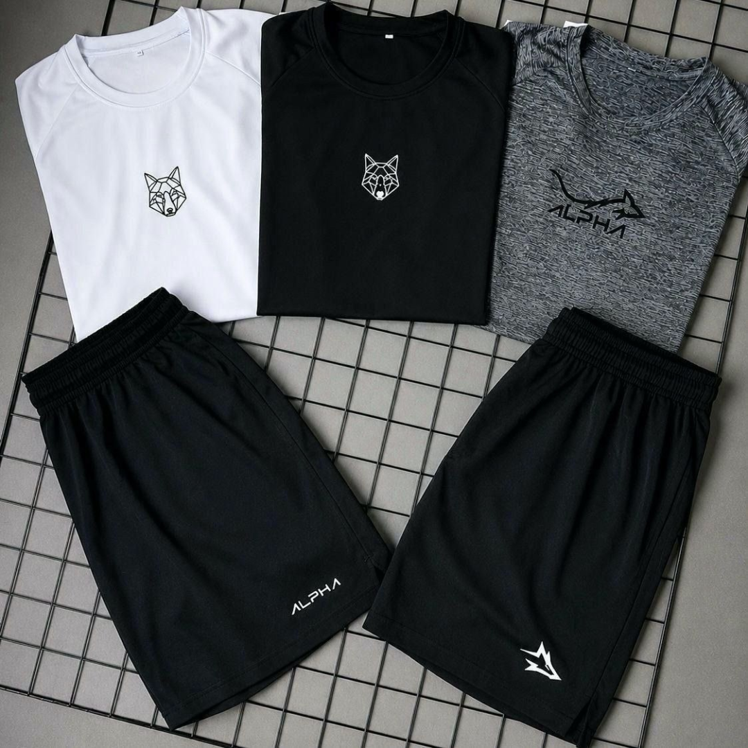 é a camiseta + bermuda