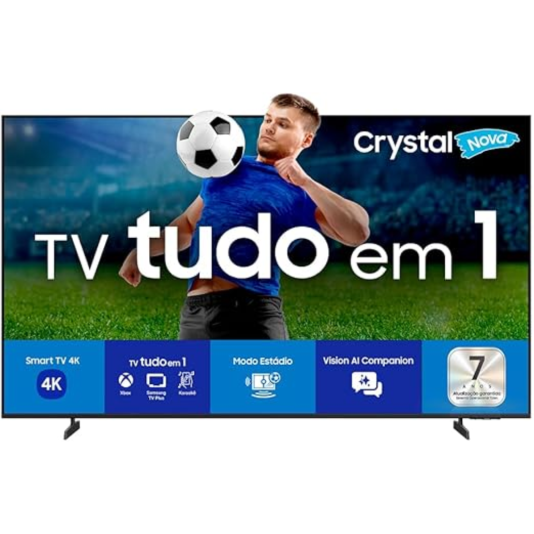 Samsung Smart TV 58" Crystal UHD 4K U8500F 2025, Xbox Cloud Gaming, Canais Gratuitos, 7 Anos de Atualização, AI Energy Mode, Alexa integrada