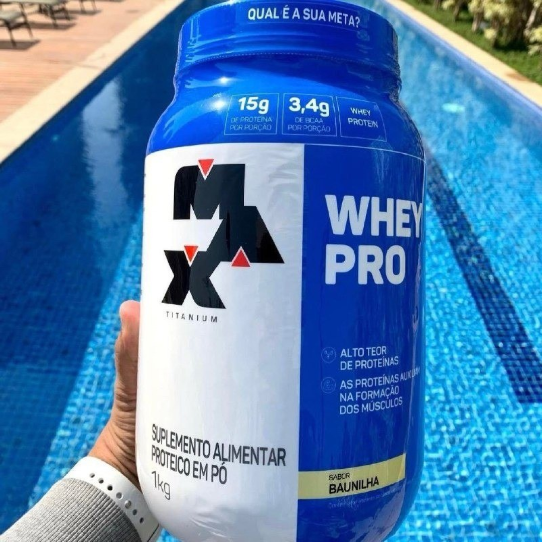 Whey Pro Concentrado Pote 1Kg Max Titanium