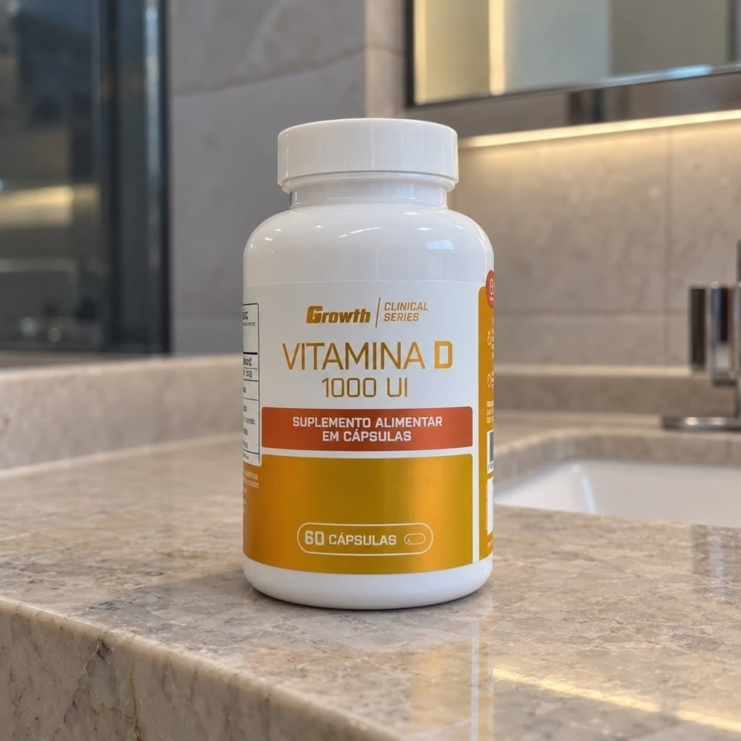 Vitamina D 1000UI Growth Supplements 60 Cáps