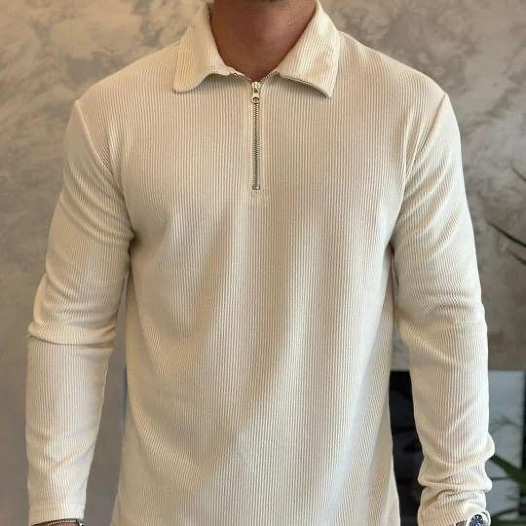 Kit com 2 Camisas Polo Manga Longa Blusa Zíper