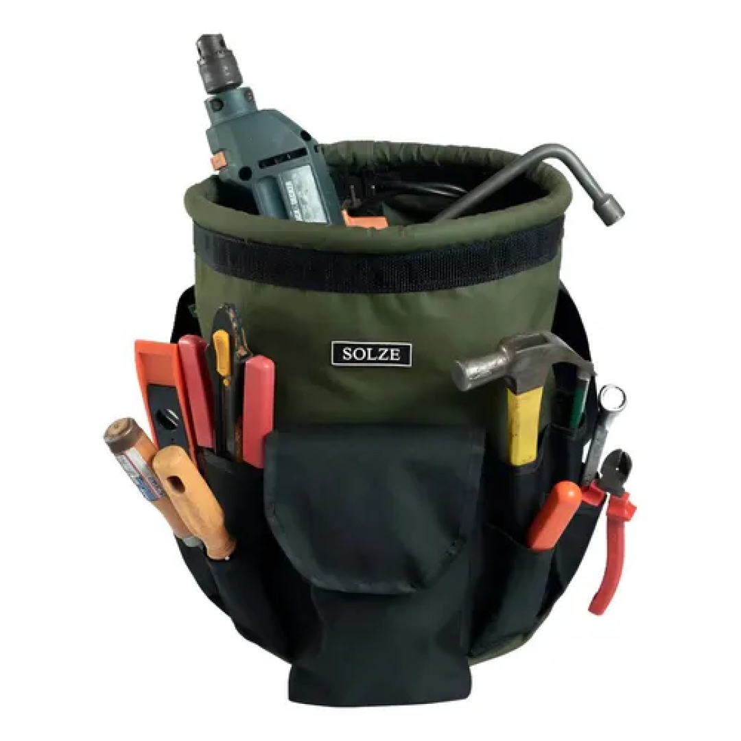 Bolsa Balde para Ferramentas Solze Verde Militar