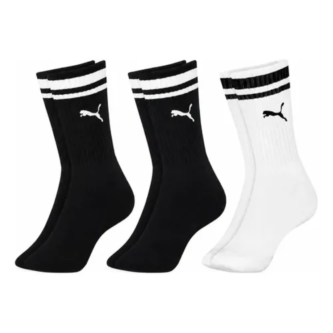Kit com 3 Pares de Meias Puma Cano Alto Longo
