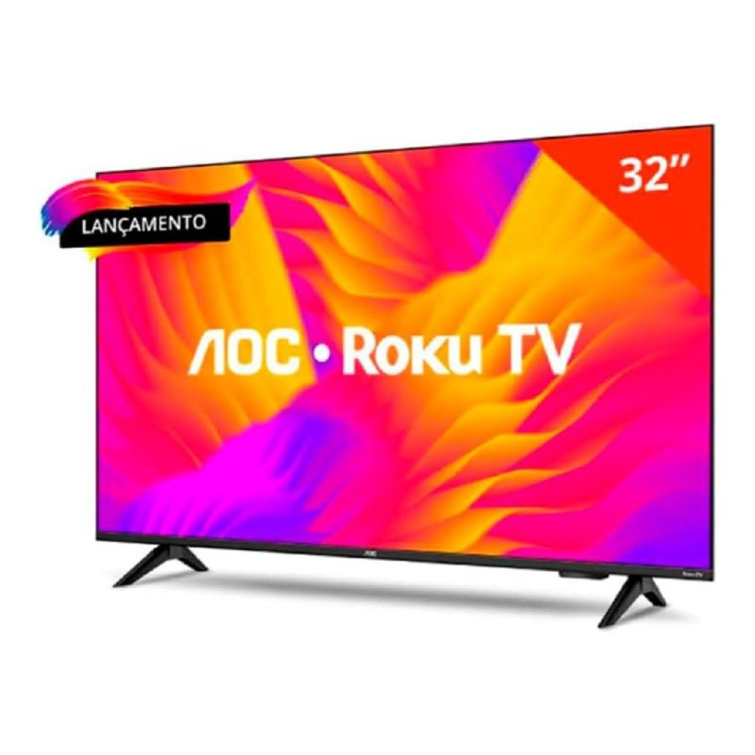 Smart TV LCD LED 32" AOC 32S5155/78G - Wi-Fi, HD, Quad Core, Dolby Áudio, 60 Hz