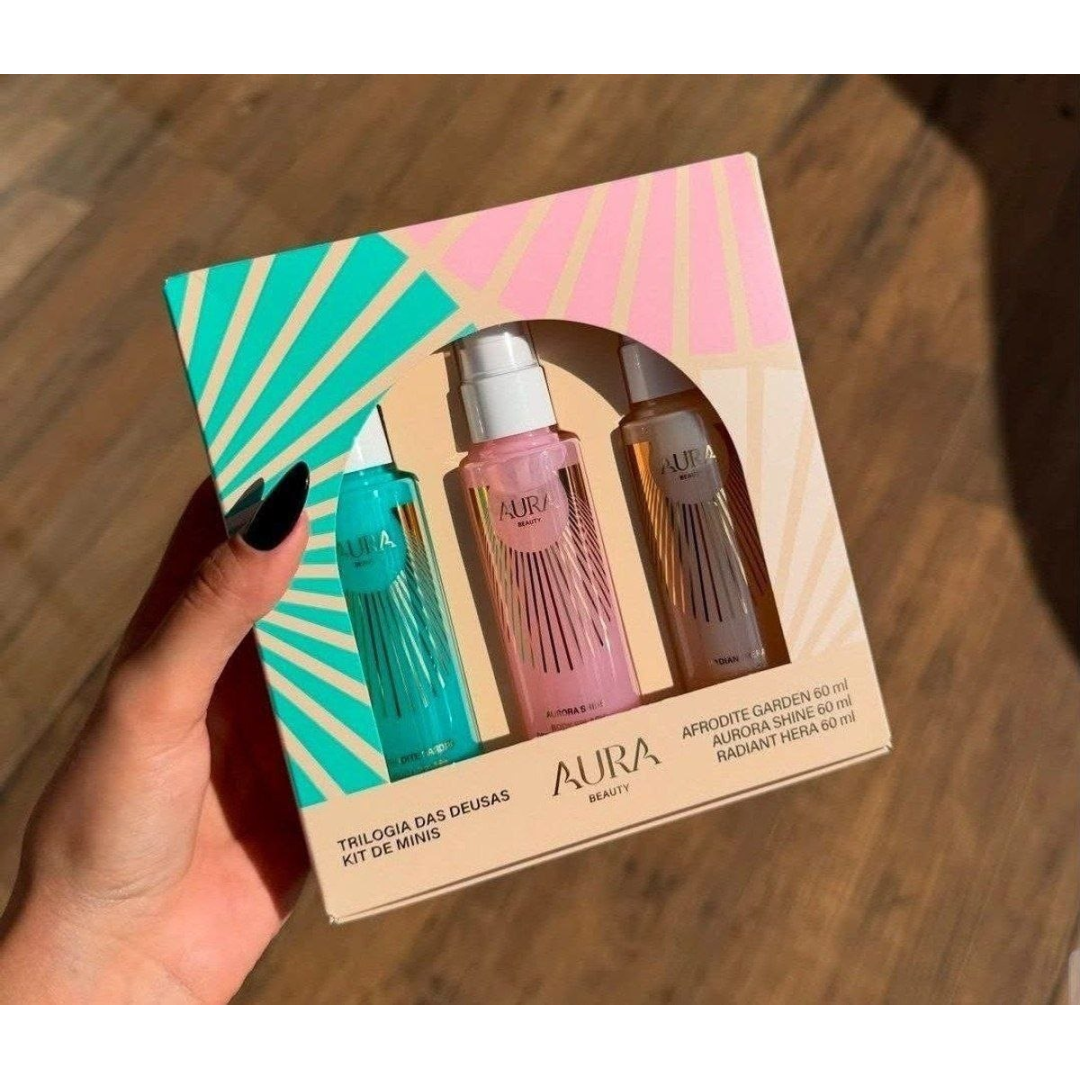 Kit 3 Body Splash Aura Jade Picon Trilogia Deusas 60ml Cada