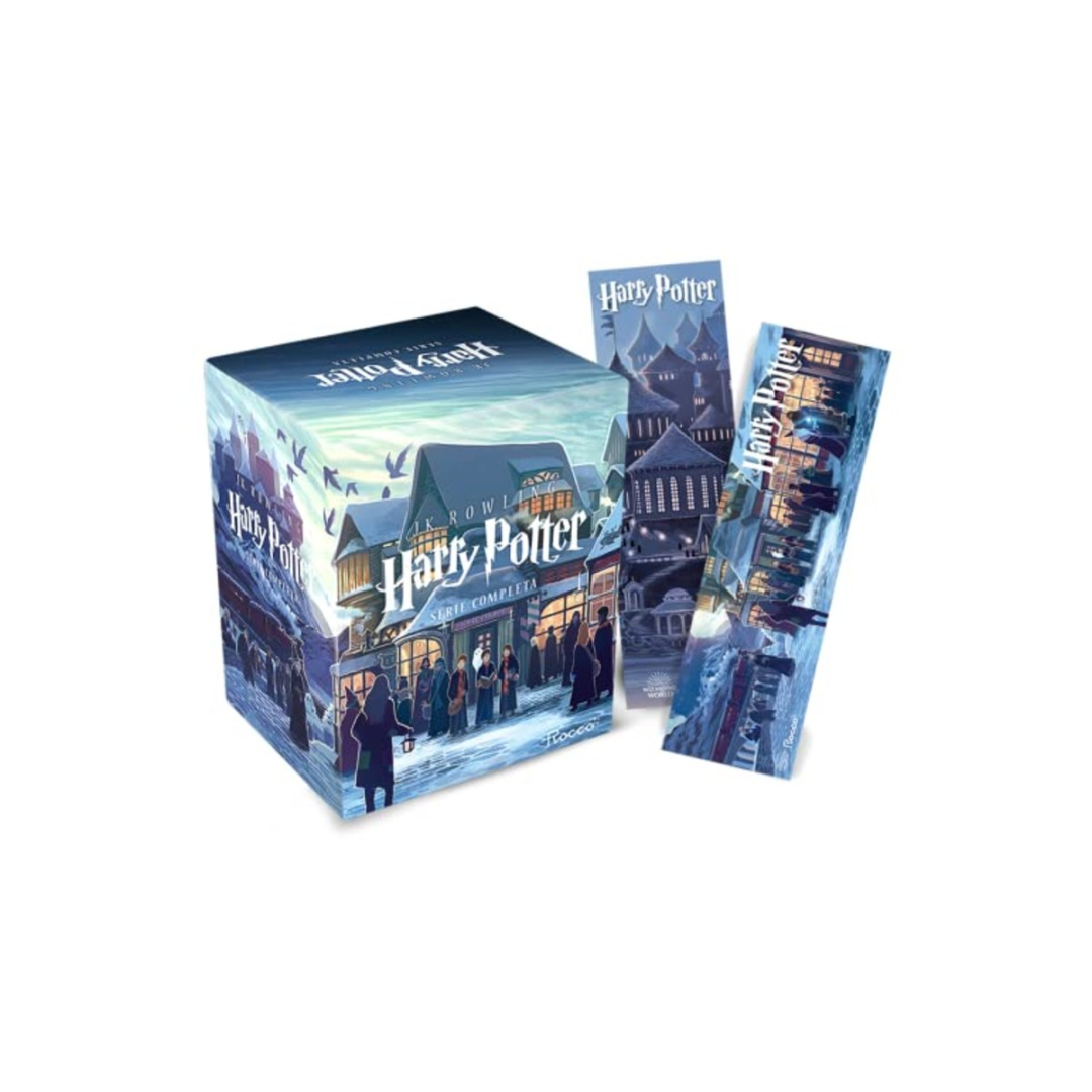Box Harry Potter Scholastic - castelo (caixa azul): com 02 marcadores