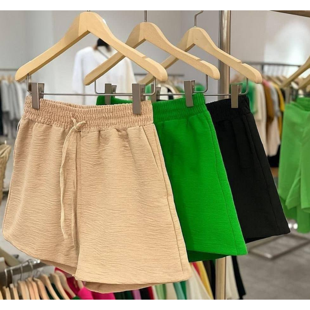 Kit 3 Shorts Feminino Basico Cintura Alta Confortável