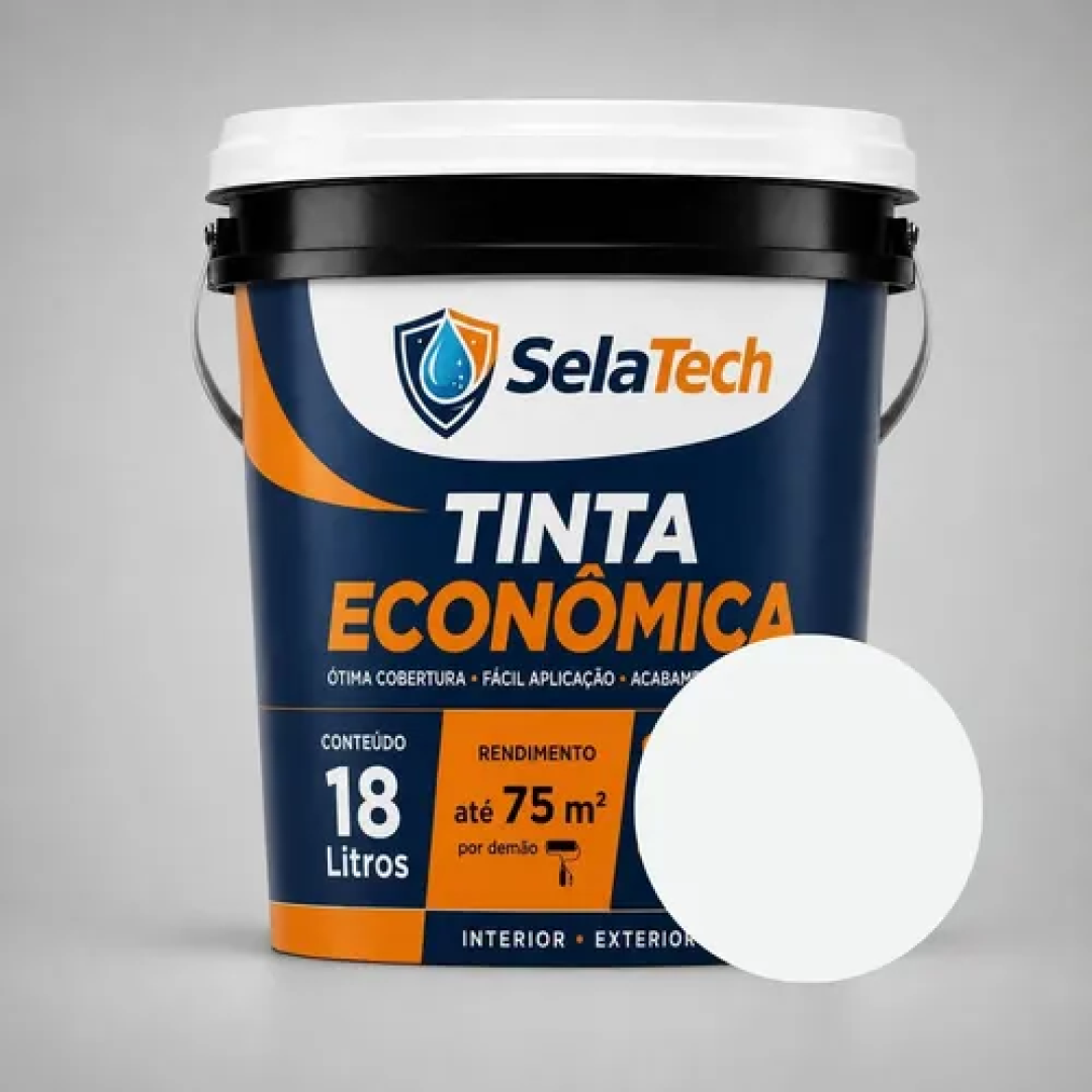Tinta Acrílica Econômica 18l Fosca Selatech Interno Externo