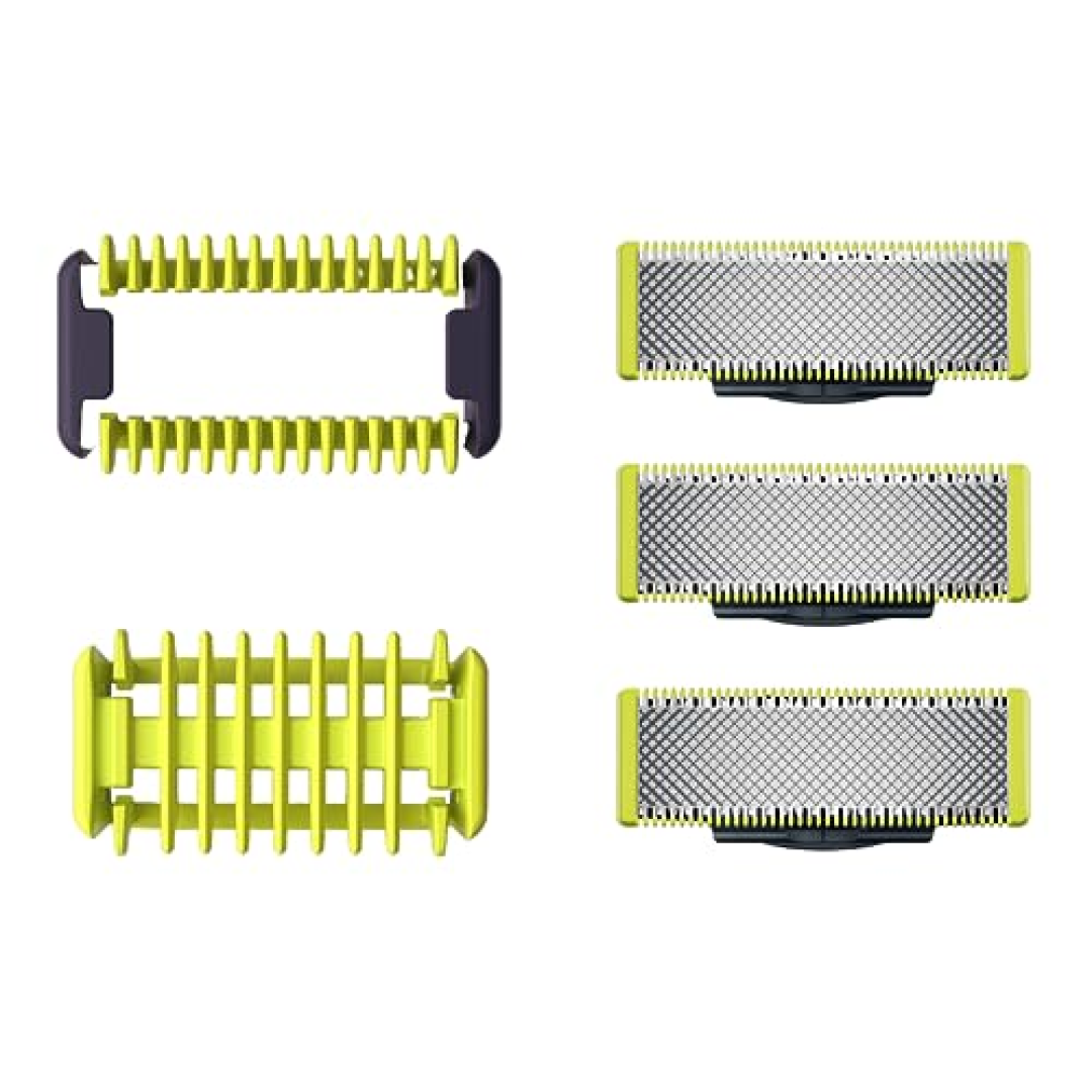 Lâminas de Reposição Originais Philips OneBlade QP630/51 Aço Inoxidável Raspa, Apara e Contorna Pacote com 3 un