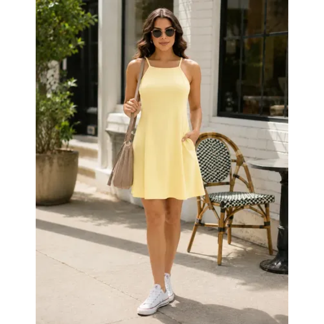 Vestidos Rodado Soltinho Bolso Confortável Alcinha Lindo